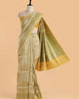 Pista Green Butta Saree in Georgette Tussar