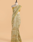 Pista Green Butta Saree in Georgette Tussar