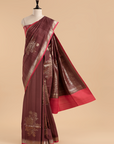 Brown Butta Saree in Georgette Tussar