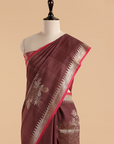 Brown Butta Saree in Georgette Tussar