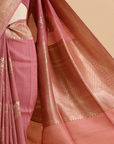 Gajar Pink Butta Saree in Georgette Tussar