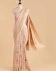 Cream Butta Saree in Georgette Tussar