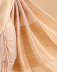 Cream Butta Saree in Georgette Tussar
