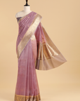 Mauve Butti Saree in Kora Silk