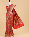 Red Patola Saree in Silk