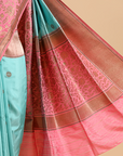 Firozi Butti Saree in Silk