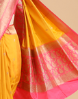 Mustard Butti Saree in Silk