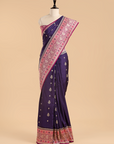 Purple Butta Saree in Silk