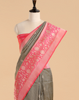 Cream Butti Saree in Silk