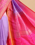 Mauve Plain Saree in Silk