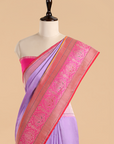 Mauve Plain Saree in Silk