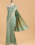 Pista Green Butti Saree in Silk