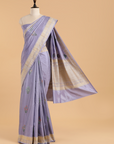 Mauve without Zari Butta Saree in Silk