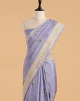 Mauve without Zari Butta Saree in Silk