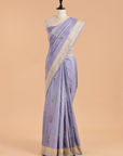 Mauve without Zari Butta Saree in Silk