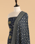 Navy Blue Jaal Dress in Georgette Tussar