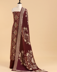 Maroon Jaal Dress in Georgette Tussar