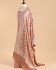 Gajar Pink Jaal Dress in Georgette Tussar