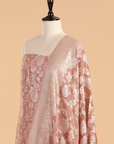 Gajar Pink Jaal Dress in Georgette Tussar