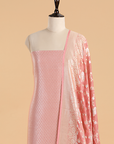 Peach Jaal Dress in Georgette Tussar