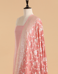 Peach Jaal Dress in Georgette Tussar