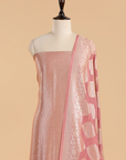 Gajar Pink Jaal Dress in Georgette Tussar