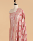 Gajar Pink Jaal Dress in Georgette Tussar