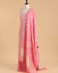 Gajar Pink Jaal Dress in Georgette Tussar