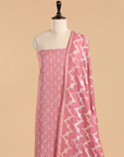 Gajar Pink Jaal Dress in Georgette Tussar