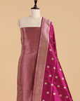 Magenta Brocade Dress in Silk