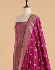Magenta Brocade Dress in Silk
