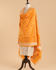 Golden Lehariya Dupatta in Silk