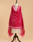 Red Butti Dupatta in Silk