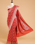 Red Jaal Saree in Georgette