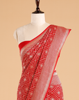 Red Jaal Saree in Georgette