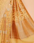 Yellow Jaal Saree in Georgette