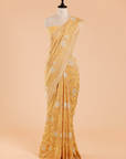 Yellow Jaal Saree in Georgette