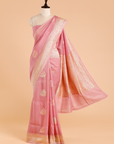 Light Pink Butta Saree in Georgette Tussar