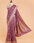 Lavender Butta Saree in Georgette Tussar