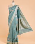 Jade Green Butta Saree in Georgette Tussar