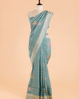 Jade Green Butta Saree in Georgette Tussar