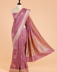 Gajar Pink Butta Saree in Georgette Tussar