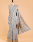 Sky Blue Butta Saree in Georgette Tussar