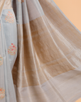 Sky Blue Butta Saree in Georgette Tussar