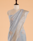 Sky Blue Butta Saree in Georgette Tussar