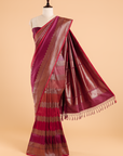 Wine Rangkat Saree in Silk