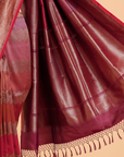 Wine Rangkat Saree in Silk