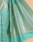 Firozi Jaal Saree in Silk
