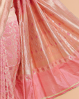 Light Pink Jaal Saree in Silk