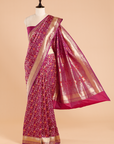 Magenta Pink Jaal Saree in Silk